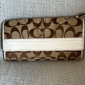 Coach Brown and Cream Wallet